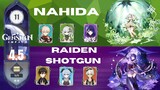 Spiral Abyss 4.5 Floor 9 C0 Nahida  & C0 Raiden Shotgun | Genshin Impact