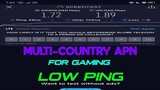 Low Ping Multi-Country APN for Gaming•Legit! 4G LTE signal APN booster!•All Network•TechniquePH