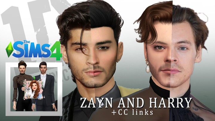 SIMS 4 | CAS |  Zayn and Harry 😍💘 Satisfying CC build + CC links