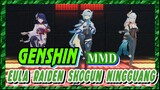 [Genshin, MMD] Eula, Raiden Shogun, Ningguang "Marionette"