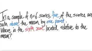 prob stat In a sample of n= 6 scores, 5 of the scores are each above the mean by one point.