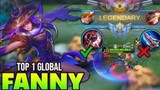 FANNY ONE HAND FREESTYLE FULL DAMAGE | 1vs5 NO PROBLEM | TOP GLOBAL GAMEPLAY | MOBILE LEGENDS