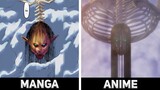 Eren Founding Titan - Manga VS Anime - Attack On Titan Season 4 Part 2 Episode 12