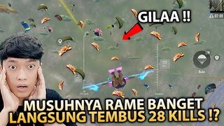 GILAA !! REKOR MUSUHNYA RAME BANGET BARU KALI INI LANGSUNG TEMBUS 28 KILLS !! - PUBG MOBILE