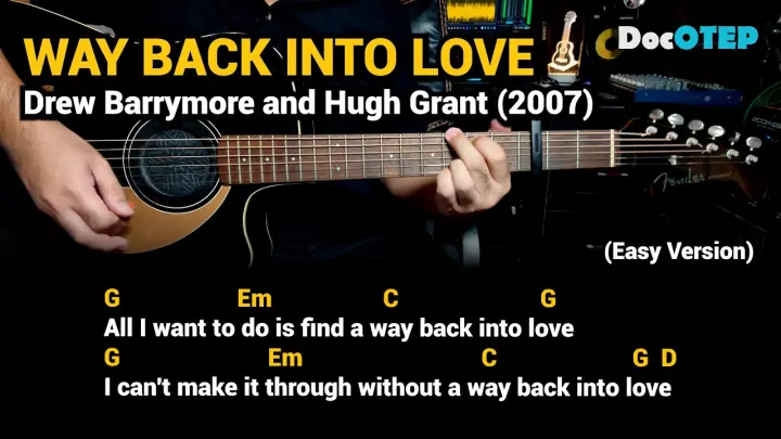 way back into love guitar chords