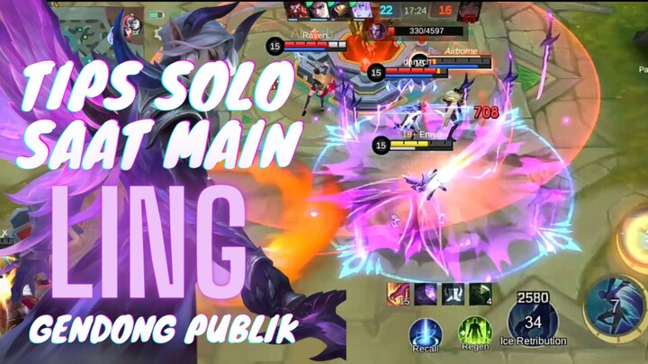 GAMEPLAY LING GENDONG PUBLIK SOLO RANK DI MYTHIC