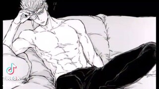 Gojo Saturo from Jujutsu Kaisen(if I'm not mistaken) DAMN! I love his eyes.