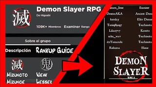 How to rankup in demon slayer rpg 2 | Como subir de rango en demon slayer rpg 2