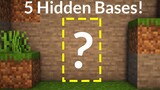 5 Simple Hidden Bases in Minecraft!