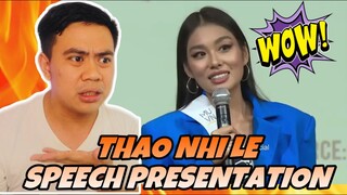 ATEBANG REACTION | MISS UNIVERSE VIETNAM 2022 THAO NHI LE SPEECH SEGMENT #missuniversevietnam