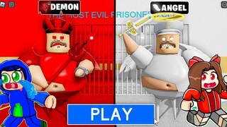 DEMON BARRY vs ANGEL BARRY in Roblox New Update !!