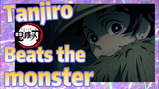 Tanjiro Beats the monster