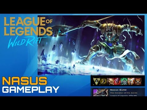 NASUS GAMEPLAY( spell+rune+build ) league of legend wild rift