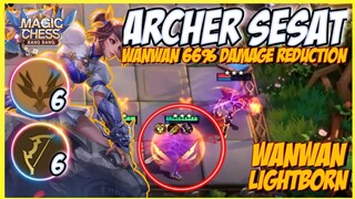 COMBO ARCHER TERSESAT! WANWAN LIGHTBORN 65 % DAMAGE REDUCTION ! MAGIC CHESS