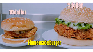 [Ẩm thực] Làm bánh hamburger kẹp gà cay ngon như ảnh quảng cáo của KFC