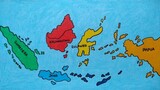 Cara menggambar peta indonesia || Belajar menggambar peta indonesia terbaru
