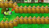 Plants vs Zombies Hack - 1 Gatling Pea กับ Tall-Nut เทียบกับ Zombie PvZ