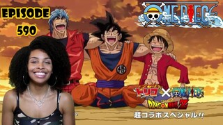 ONE PIECE X TORIKO X DRAGONBALL CROSSOVER EPISODE 590 REACTION