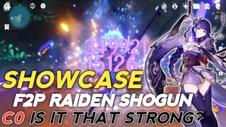 Showcase F2P C0 Raiden! Is Raiden Shogun Still Strong?! - Genshin Impact