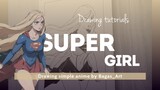 Super girl [Drawing Simpel by Bagas_Art] Tutorial art