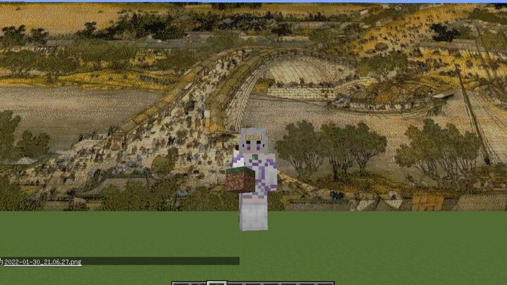 Shocking! A Minecraft master created the Qingming Shanghe Tu in just a few minutes! (Not a catchy ti