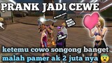 PRANK JADI CEWE DI TRAINING KETEMU BUAYA DARAT PAMER AK2 JUTA|FREE FIRE INDONESIA