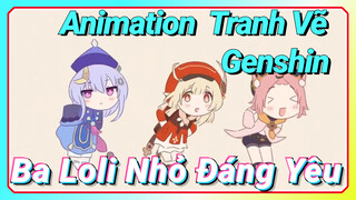 [Genshin, Animation, Tranh Vẽ] Ba Loli Nhỏ Đáng Yêu