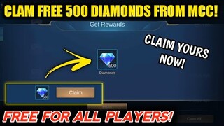 NEW EVENT! CLAIM FREE 500 DIAMONDS FROM MCC! FREE FOR ALL! MOBILE LEGENDS