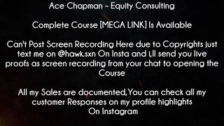 Ace Chapman Course Equity Consulting download