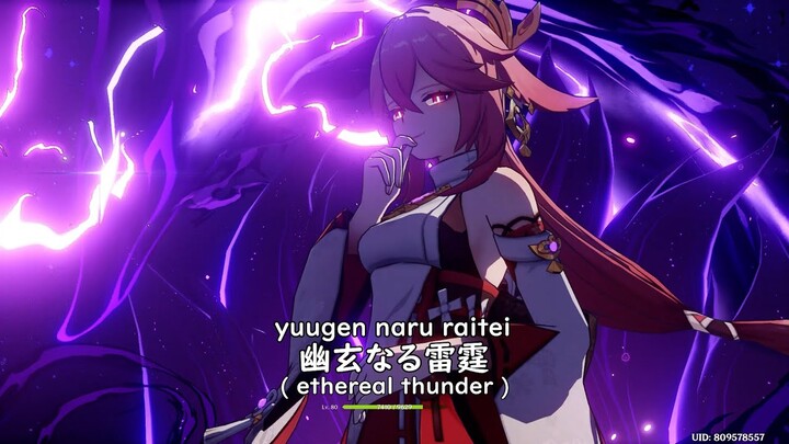 Genshin Impact | Yae Miko Battle Voice Lines JP and EN