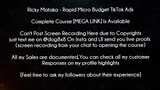 Ricky Mataka Course Rapid Micro Budget TikTok Ads download