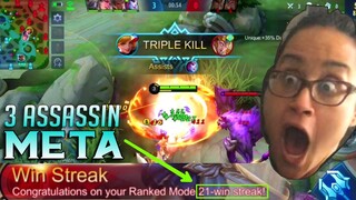 Fanny 21 Rank Winning Streak | FANNY Trio Assassin strategy is amazing | Mobile Legends: Bang Bang