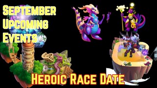 Upcoming September Events (Heroic Race Date) | Dragon City 2020 |