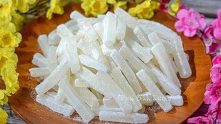 Mứt Bí Đao Giòn Thơm Hoa Bưởi rất dễ làm tại nhà - Homemade Candied Winter Melon