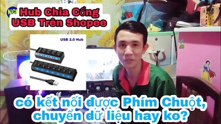 Review Bộ Chia Cổng USB "1 Sang 7 Cổng" Có Công Tắc Led