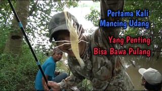 Gini Nih yang Baru Pertama Kali Mancing Udang Sungai Serayu