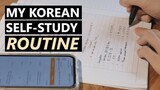 Thói quen tự học và sử dụng tiếng Hàn hàng ngày của mình | My Korean Self-Study Routine | Kira