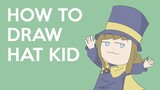How to Draw Hat Kid from A Hat in Time EASY!! (pretty gud)