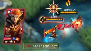 Valir Top 1 Global VS Chou YouTuber | ML Chou Gameplay