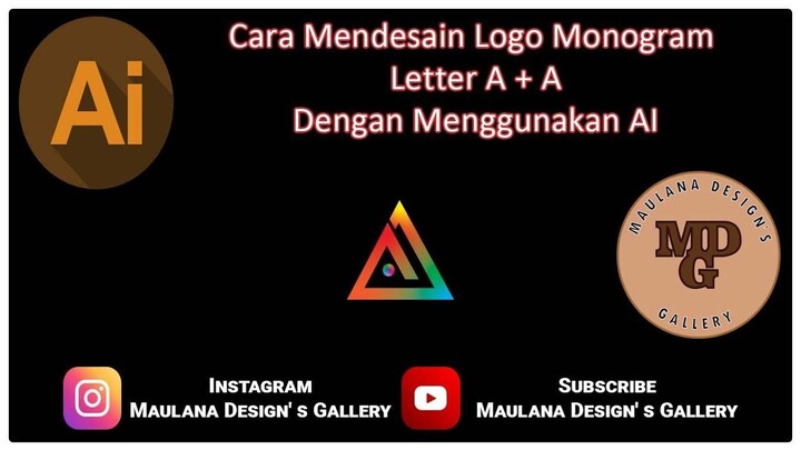 Cara Mendesain Logo Monogram Letter A + A Dengan Menggunakan AI