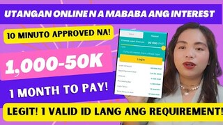 Utangan Online na mababa ang interest! 1,000-50k Loan amount at 1 month to pay!