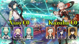 Kazuha C0 Main DPS & Xiao C0 Main DPS spiral abyss floor 12 genshin impact [End Game]