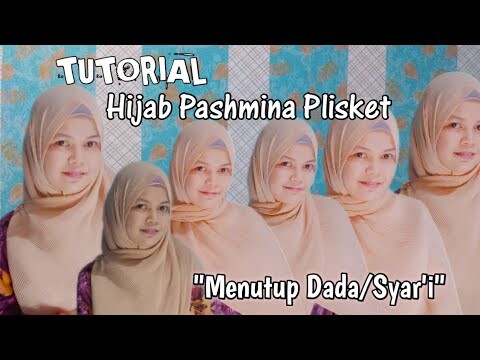 TUTORIAL HIJAB PASHMINA PLISKET MENUTUP DADA|stylish,simple& Kekinian
