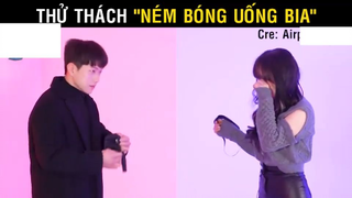 Thử thách Ném bóng uống bia - thua bị phạt phải cởi đồ#giaitri