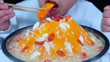 [Makanan][ASMR]Suara Makan Labu Kukus Kurma Merah & Bunga Lili