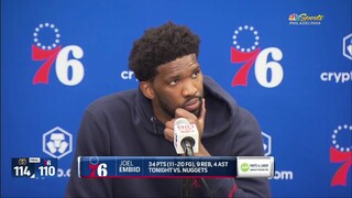 Joel Embiid: ‘There was no chance’ he would sit this game out after logging 40-plus minutes Sunday.