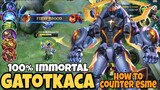 How to Counter Esmeralda, 100% Immortal - Gatotkaca Best Build 2022