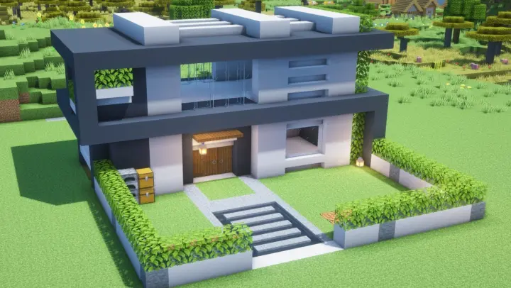 How to build beautiful modern  house in Minecraft | Minecraft house easy | Minecraft  house tutorial