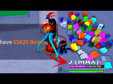 Surprise LEGENDARY FRUIT(GIVEAWAY) using BONES in BLOXFRUITS - BiliBili