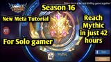 How to reach Mythic rank in just 42 hours for solo gamer, Season 16.